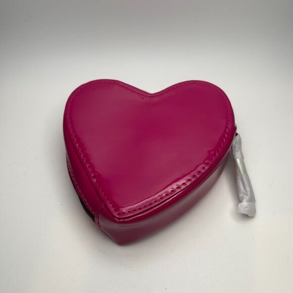 Yves Saint Laurent YSL Beaute Heart Shaped Makeup Pouch w/ Mirror Pink - NEW - Picture 2 of 6